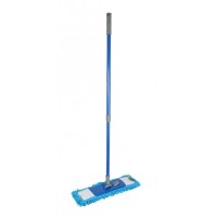 Швабра Eco Fabric EF-4026-BL з мікрофібри 43х10 см з телескопічною ручкою 78-122 см (блакитна) 